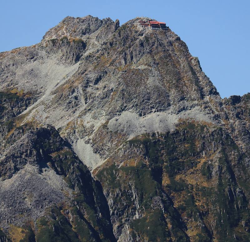 常念岳から見た北穂高岳