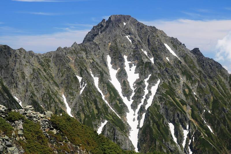 西穂高岳から見た前穂高岳